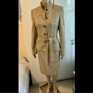 VALENTINO SUIT WOMEN'S VINTAGE BROWN CREAM BELT 6